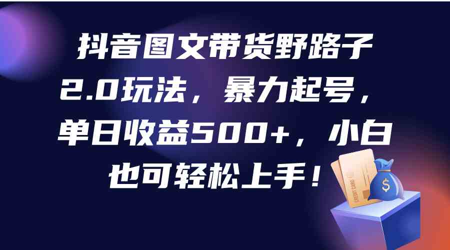 (9790期)抖音图文带货野路子2.0玩法,暴力起号,单日收益500+,小白也可轻松上手!-融信e客
