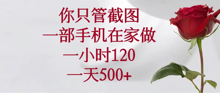 （14248期）你只管截图，一部手机在家做，一小时120，一天500+-融信e客