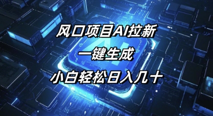 风口项目AI拉新，一键生成，小白轻松日入几十-融信e客